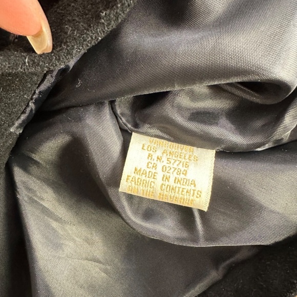 Vintage Embroidered Grunge Preppy Boho Chic Floral Genuine Leather Jacket Small - Picture 11 of 16